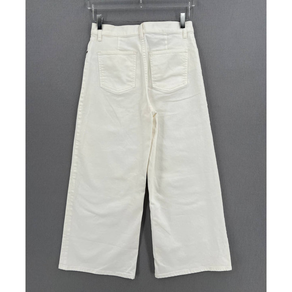 J. CREW Jeans Womens 28 White Rayner Wide Leg Cropped Denim Stretch - Picture 5 of 14